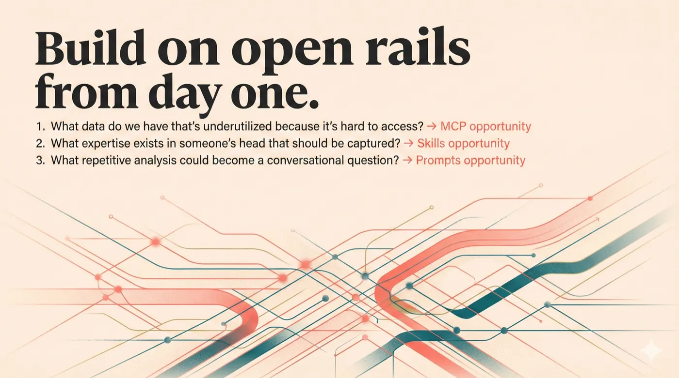 Build on open rails from day one
